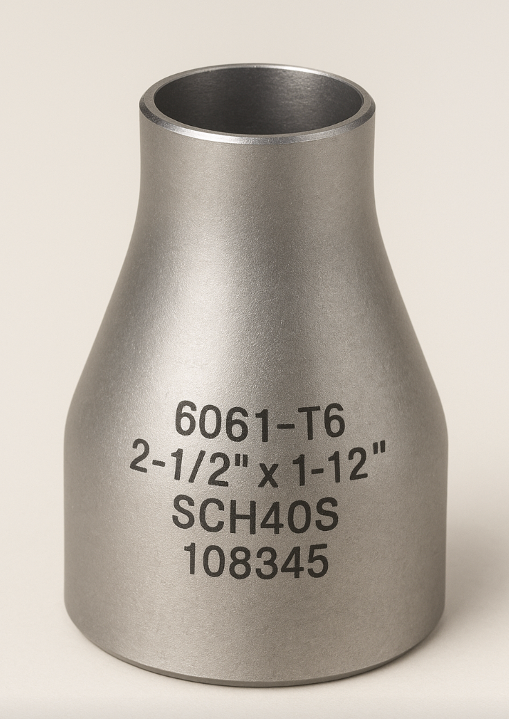 Concentric Reducers 6061-T6 2-1 / 2” x 1-1 / 2” SCH40S 108345