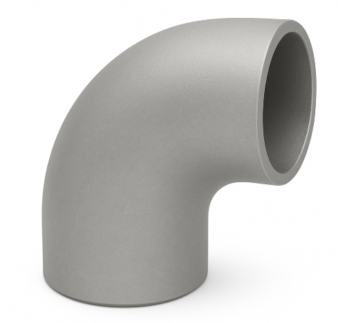 90 Degree Elbow LR: 6061-T6 6 SCH80