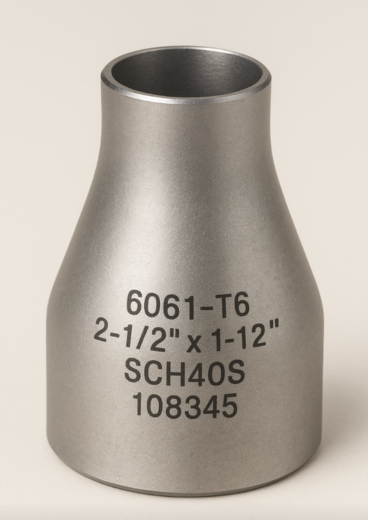Concentric Reducers 6061-T6 2-1 / 2” x 1-1 / 2” SCH40S 108345