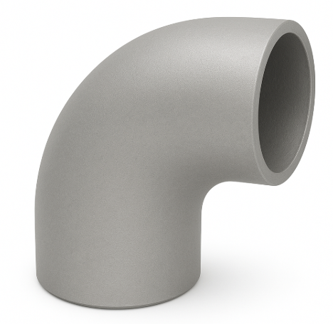 90 Degree Elbow SR: 6061-T6 3 1/2 SCH10